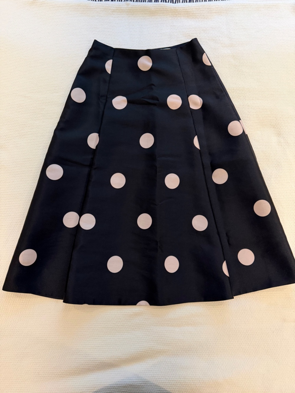 Kate Spade Navy Skirt with Pale Pink Polka Dots